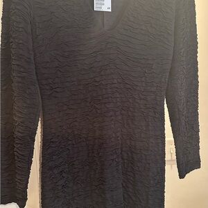 Elegant Black Textured Women's Top